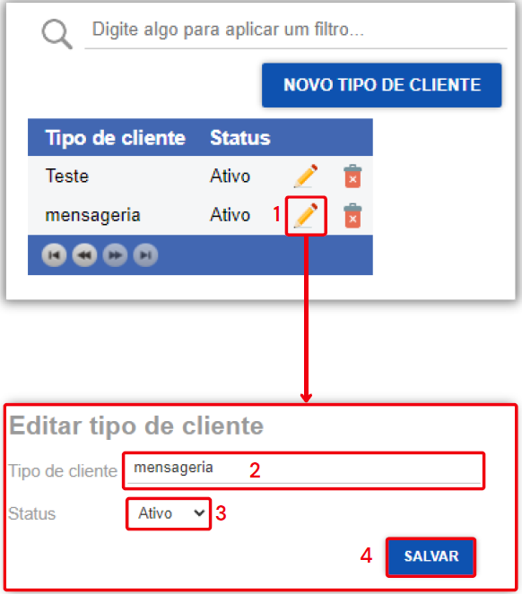 Edit Customer Type