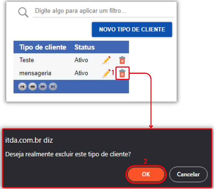 Delete Customer Type